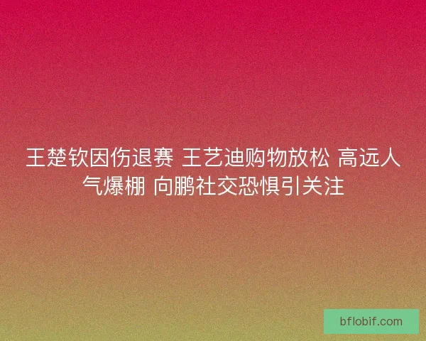 王楚钦因伤退赛 王艺迪购物放松 高远人气爆棚 向鹏社交恐惧引关注 王楚钦因伤退赛 王艺迪购物放松 高远人气爆棚 向鹏社交恐惧引关注